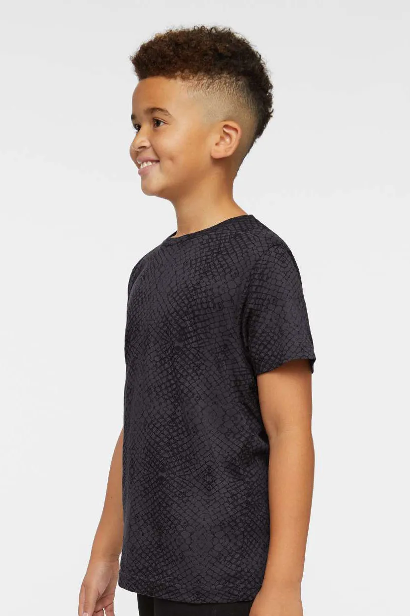 LAT Youth Fine Jersey Short Sleeve Crewneck T-Shirt - Black Reptile