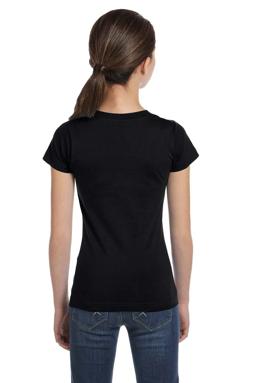 LAT Youth Fine Jersey Short Sleeve Crewneck T-Shirt - Black