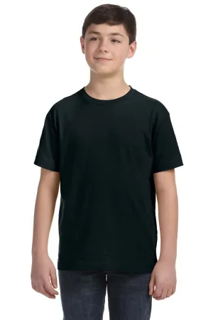 LAT Youth Fine Jersey Short Sleeve Crewneck T-Shirt - Black