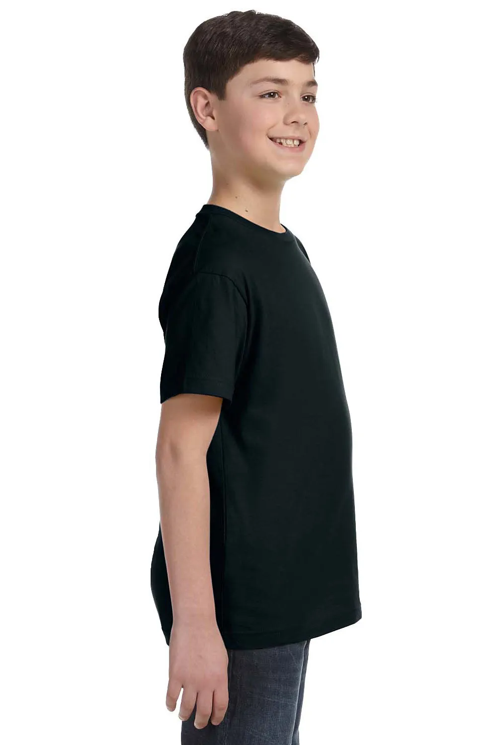 LAT Youth Fine Jersey Short Sleeve Crewneck T-Shirt - Black