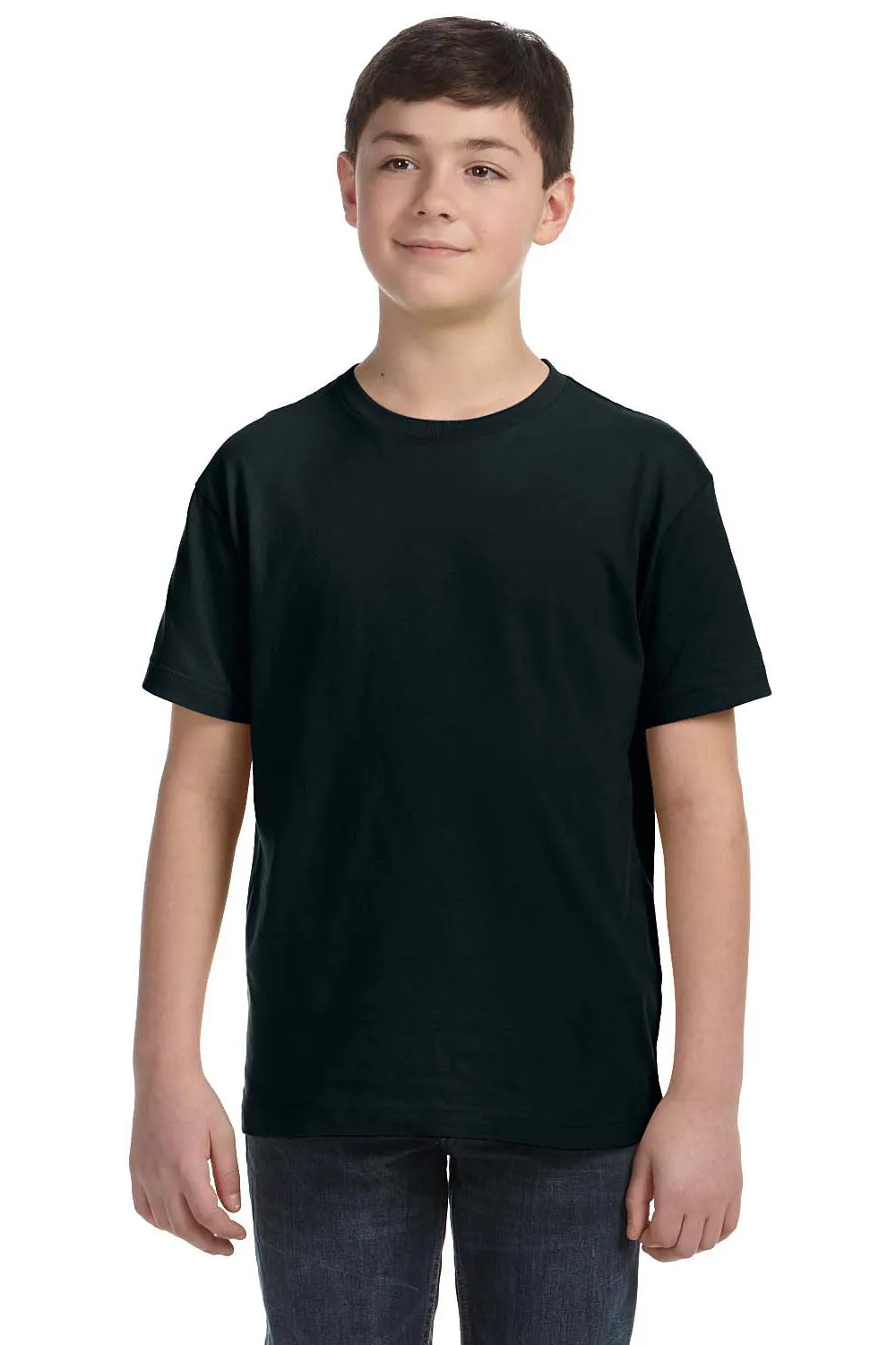 LAT Youth Fine Jersey Short Sleeve Crewneck T-Shirt - Black