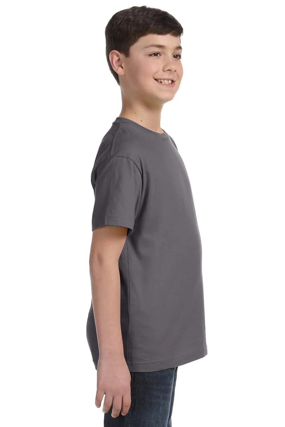 LAT Youth Fine Jersey Short Sleeve Crewneck T-Shirt - Charcoal Grey