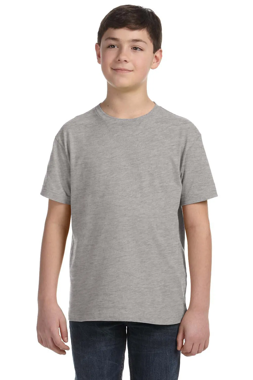 LAT Youth Fine Jersey Short Sleeve Crewneck T-Shirt - Heather Grey