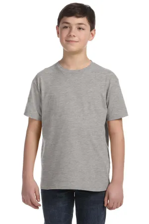 LAT Youth Fine Jersey Short Sleeve Crewneck T-Shirt - Heather Grey