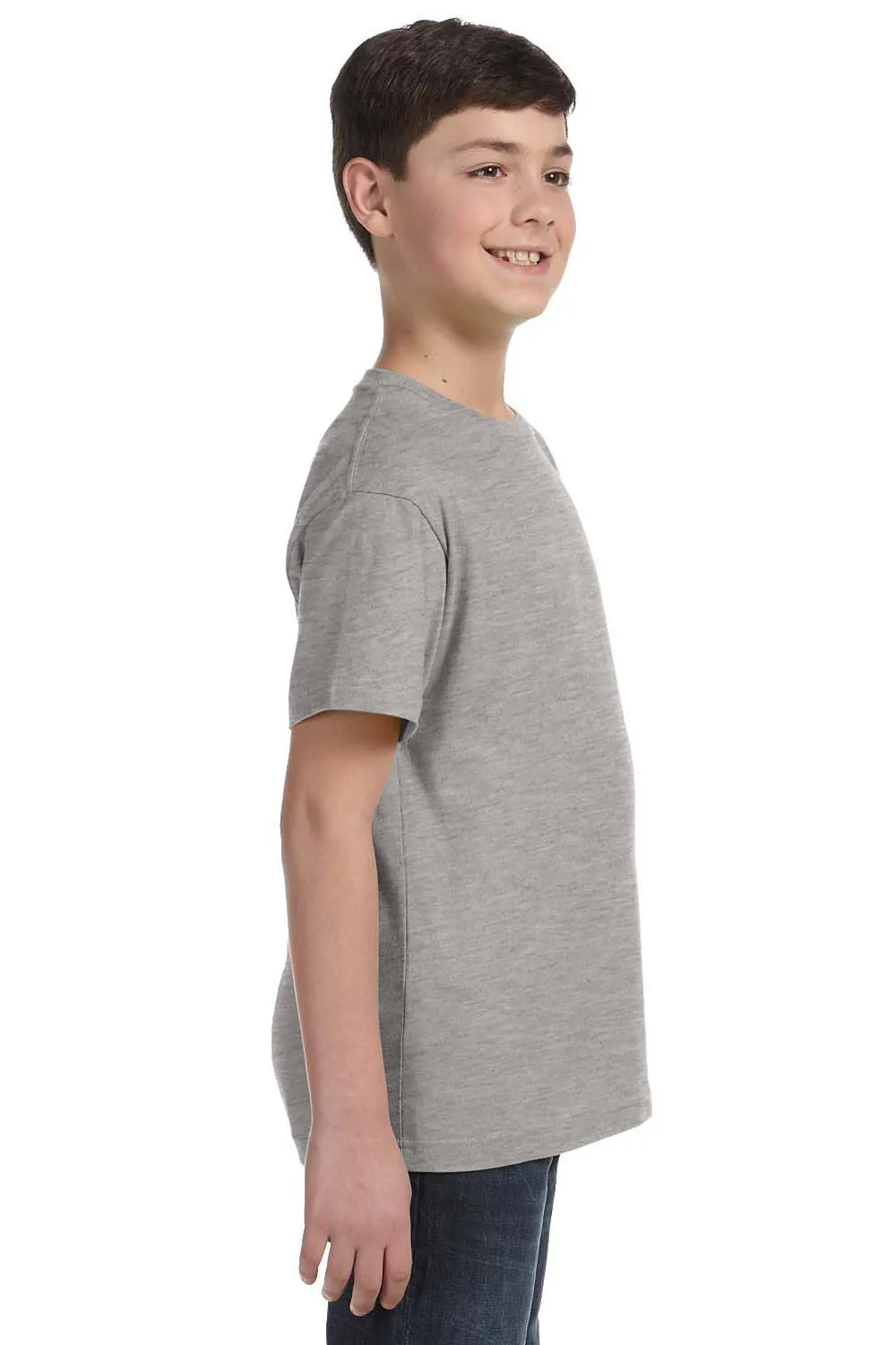 LAT Youth Fine Jersey Short Sleeve Crewneck T-Shirt - Heather Grey