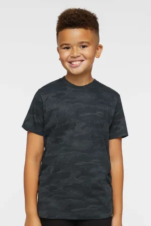 LAT Youth Fine Jersey Short Sleeve Crewneck T-Shirt - Storm Camo