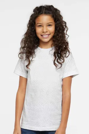 LAT Youth Fine Jersey Short Sleeve Crewneck T-Shirt - White Reptile