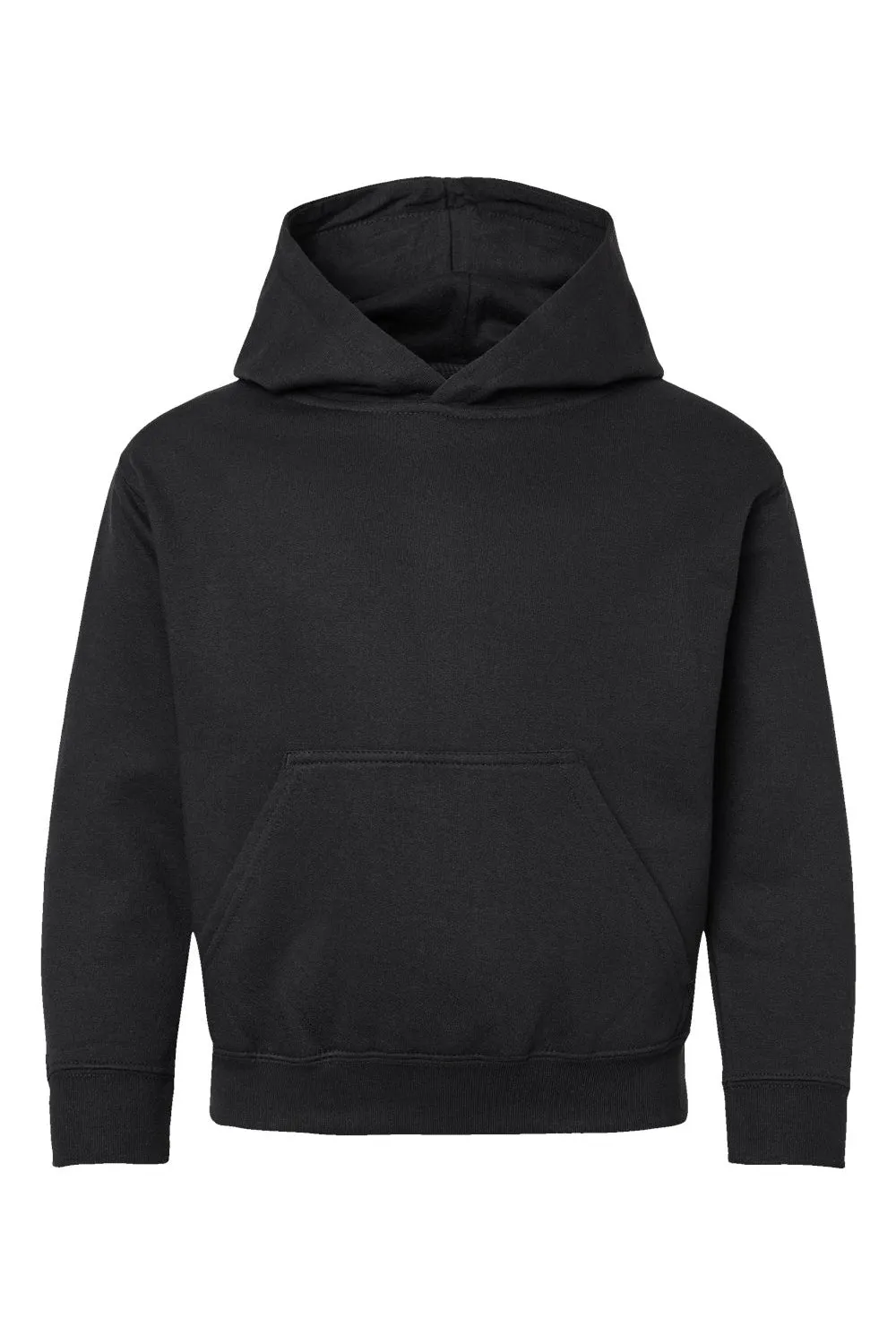 LAT Youth Fleece Hooded Sweatshirt Hoodie w/ Pouch Pocket - Black