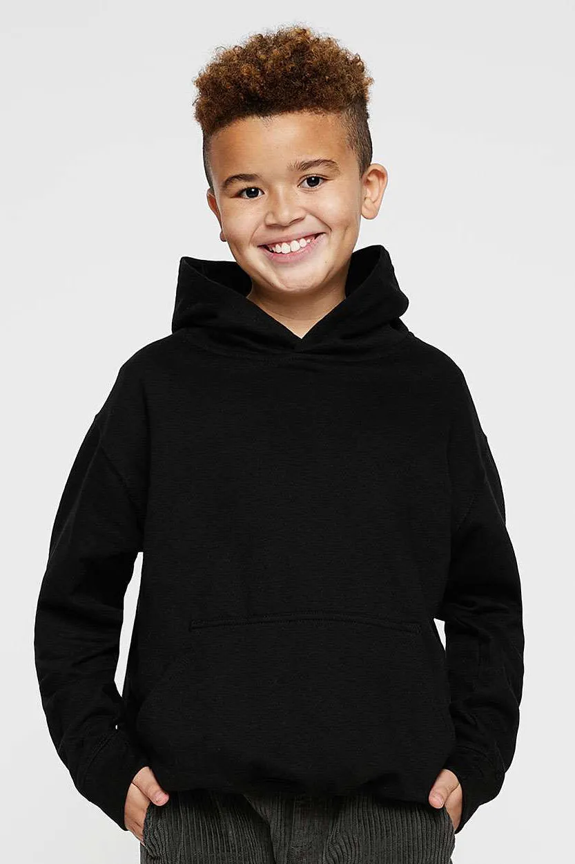 LAT Youth Fleece Hooded Sweatshirt Hoodie w/ Pouch Pocket - Black