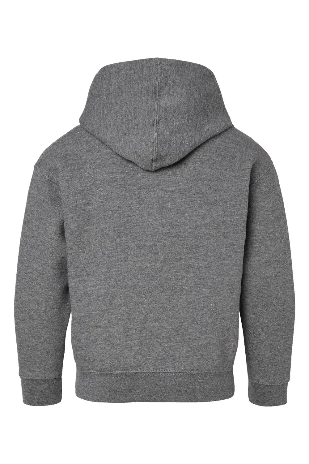 LAT Youth Fleece Hooded Sweatshirt Hoodie w/ Pouch Pocket - Heather Granite Grey