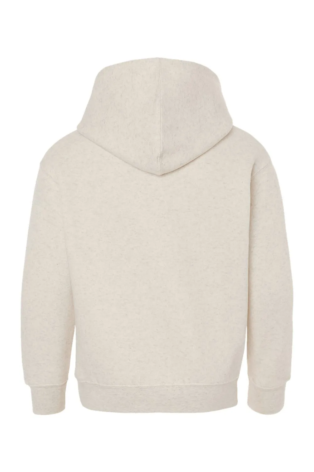 LAT Youth Fleece Hooded Sweatshirt Hoodie w/ Pouch Pocket - Heather Natural
