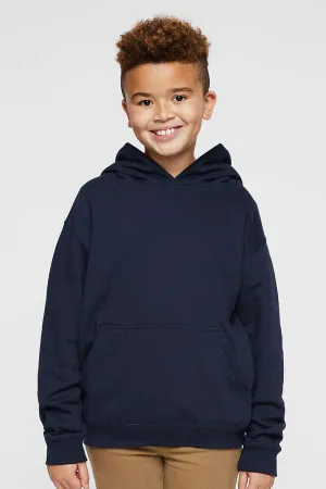 LAT Youth Fleece Hooded Sweatshirt Hoodie w/ Pouch Pocket - Navy Blue