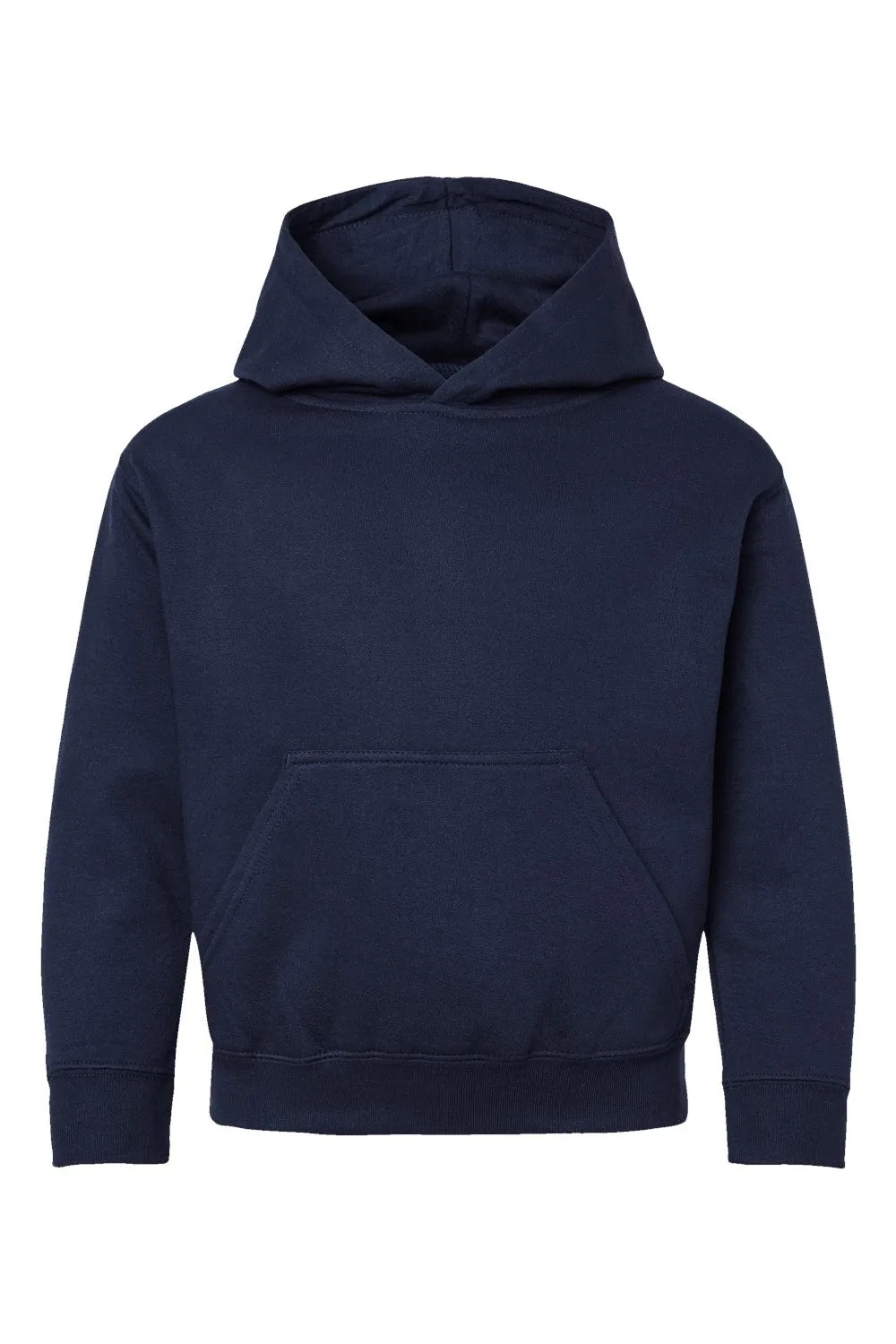 LAT Youth Fleece Hooded Sweatshirt Hoodie w/ Pouch Pocket - Navy Blue