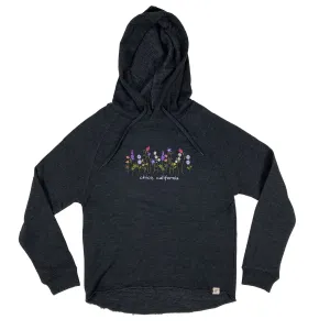 Levitate Flowers -Womens Hooded Hi-Low Sweatshirt