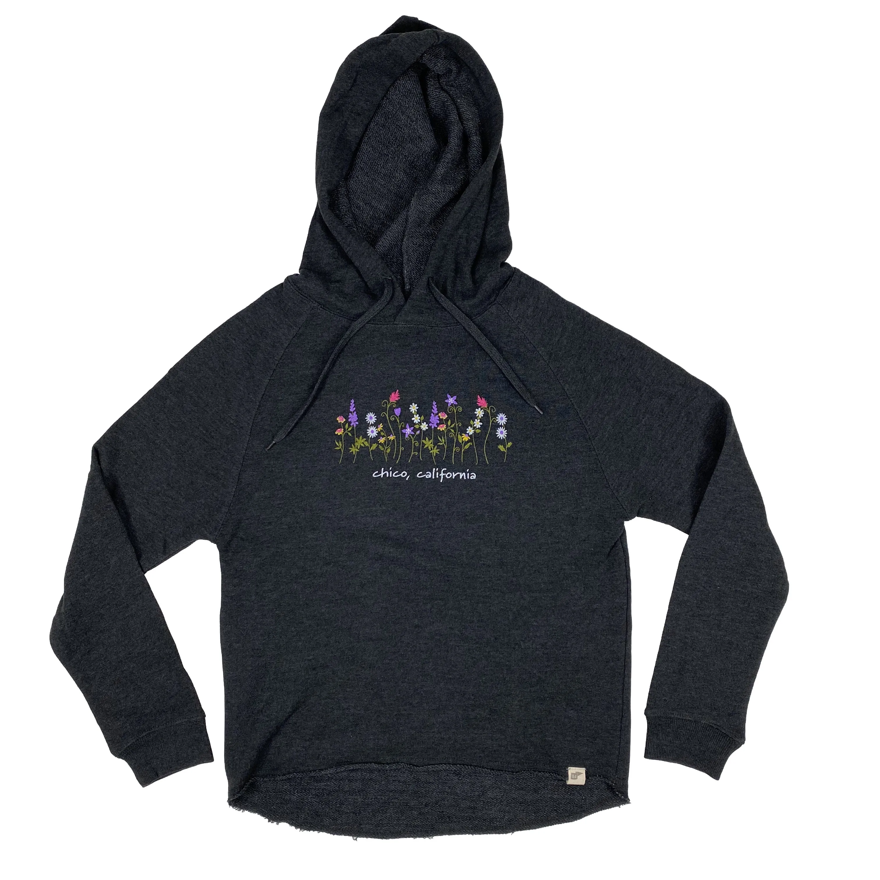 Levitate Flowers -Womens Hooded Hi-Low Sweatshirt