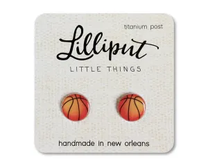 Lilliput Basketball Earrings
