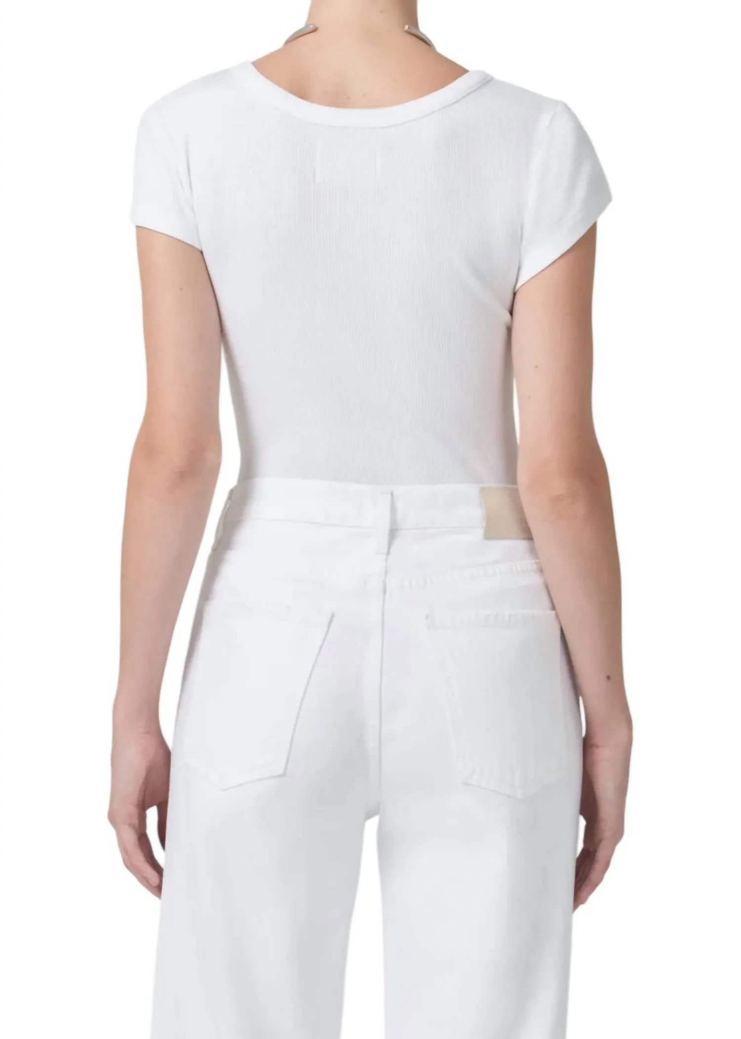 Lima Scoop Neck Top In White