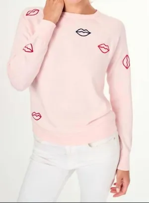 Lips Sweatshirt In Powder