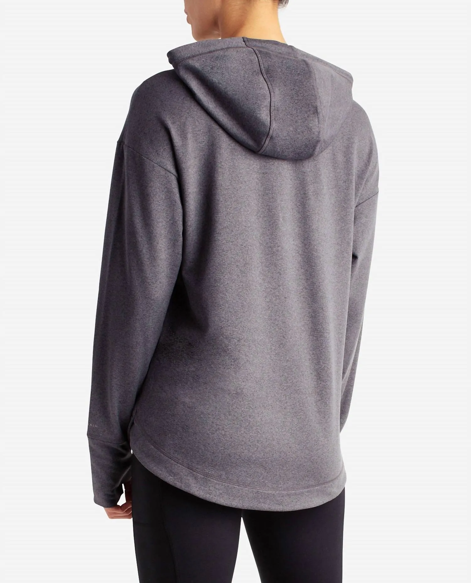 Lotus Popover Hoodie In Black Salt Heather