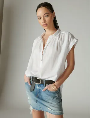 Lucky Brand Dolman Popover Shirt Bright White Lucky Brand