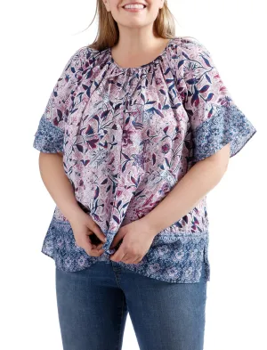 Lucky Brand Trapunto Border Peasant Multi Lucky Brand