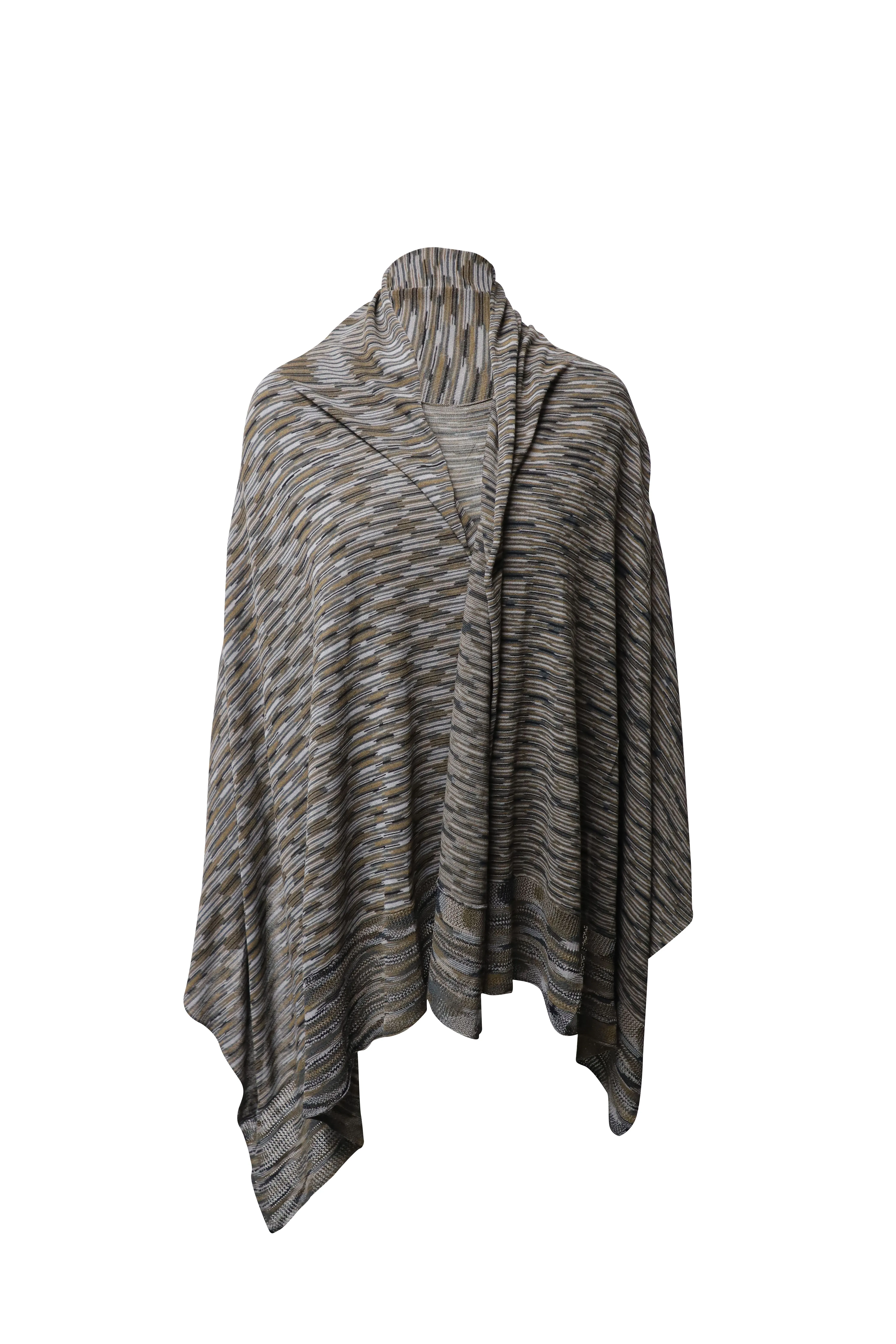 Maje Knitted Top and Scarf in Multicolor Viscose