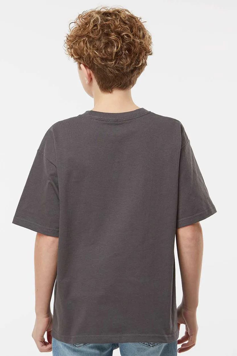 M&O Youth Gold Soft Touch Short Sleeve Crewneck T-Shirt - Charcoal Grey