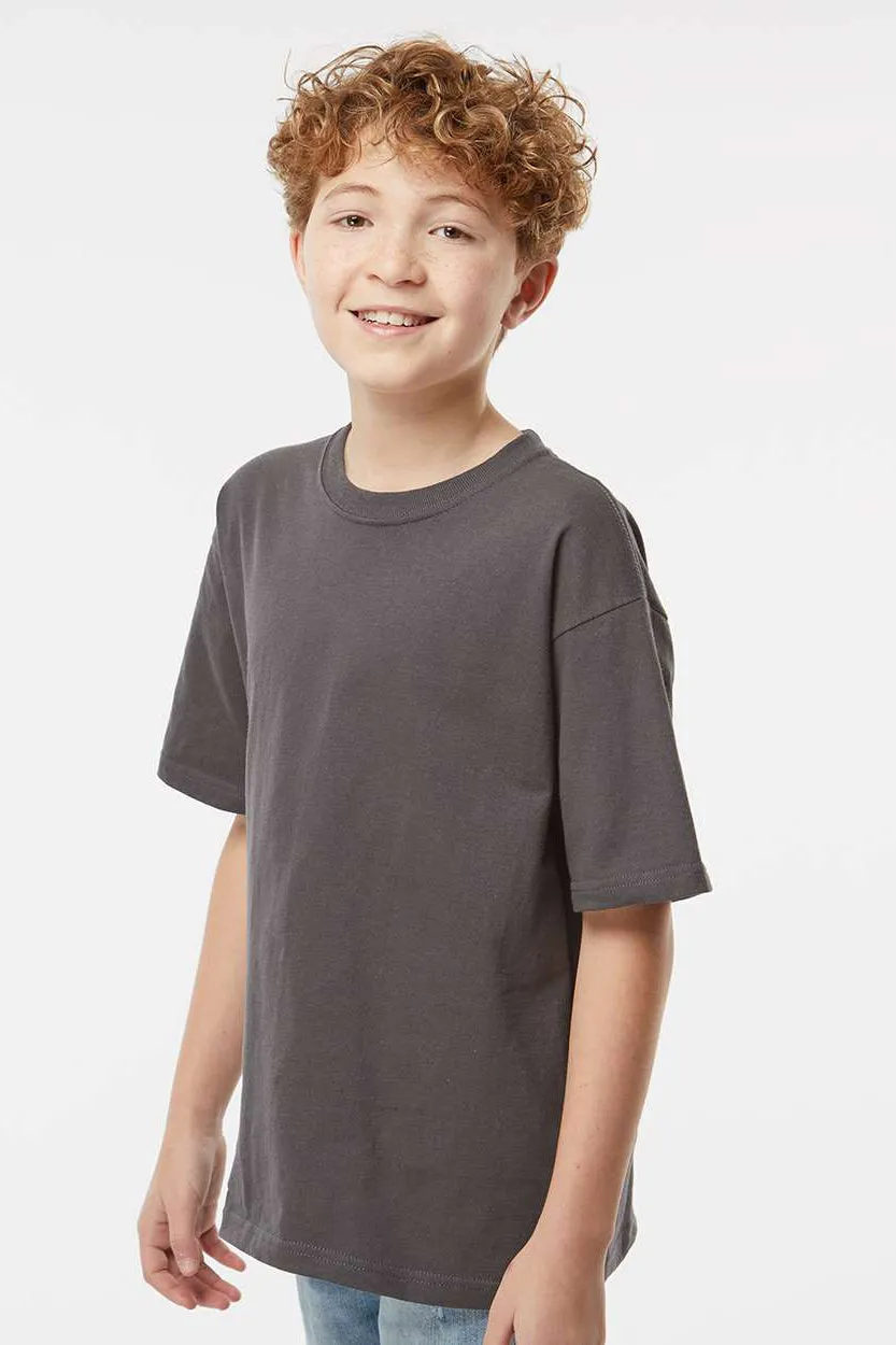 M&O Youth Gold Soft Touch Short Sleeve Crewneck T-Shirt - Charcoal Grey