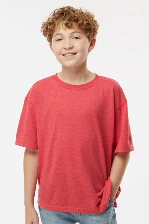 M&O Youth Gold Soft Touch Short Sleeve Crewneck T-Shirt - Heather Red Clothing M-O