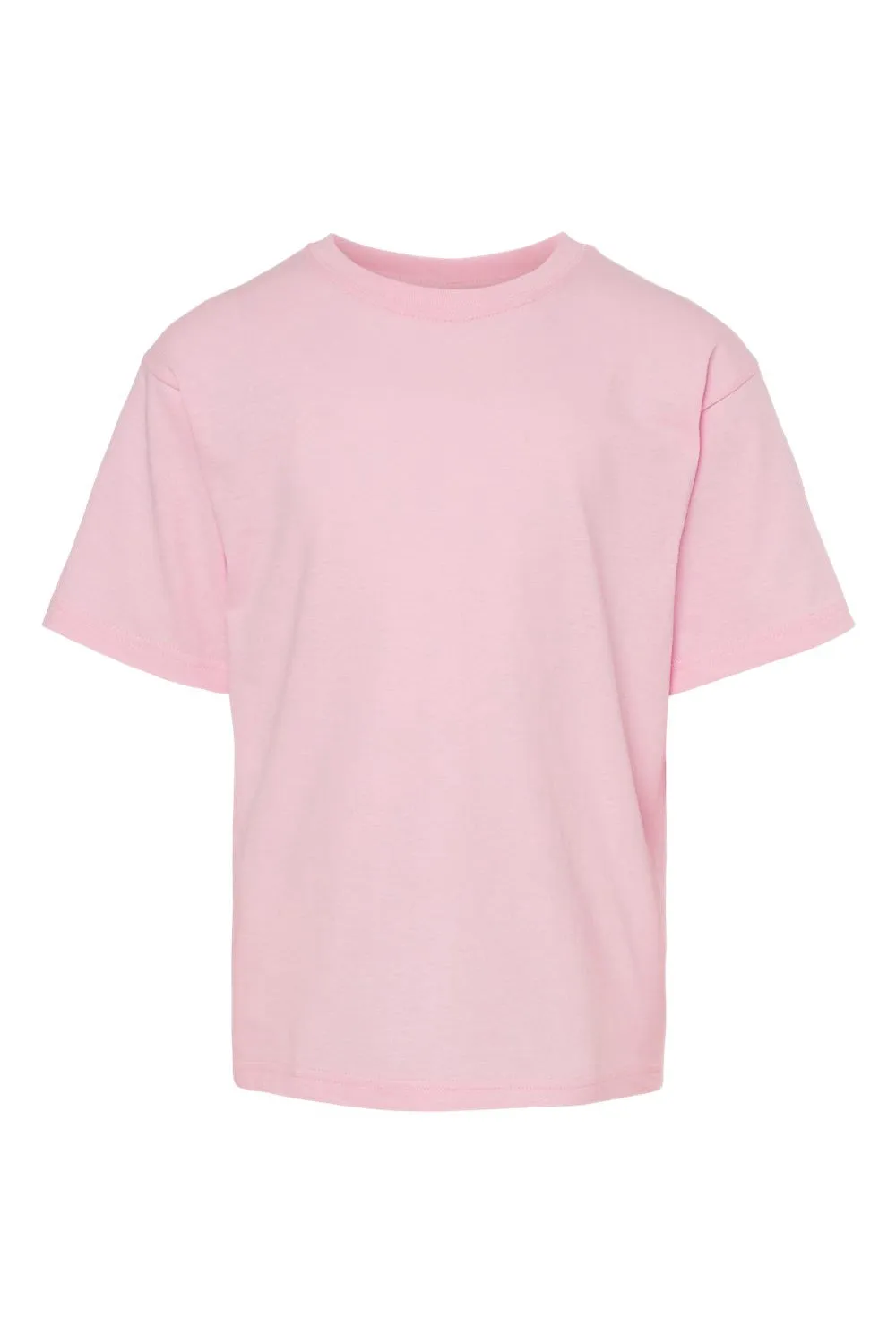 M&O Youth Gold Soft Touch Short Sleeve Crewneck T-Shirt - Light Pink Clothing M-O