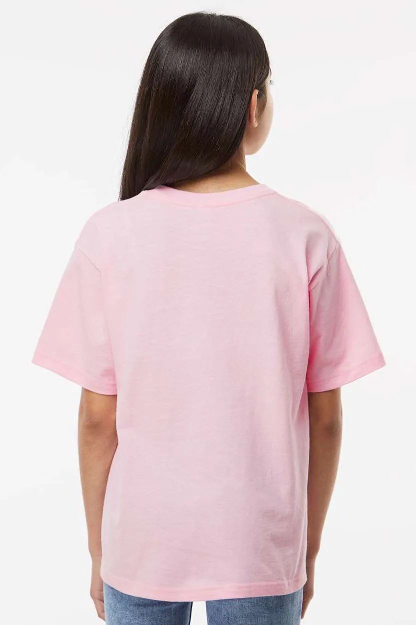 M&O Youth Gold Soft Touch Short Sleeve Crewneck T-Shirt - Light Pink Clothing M-O