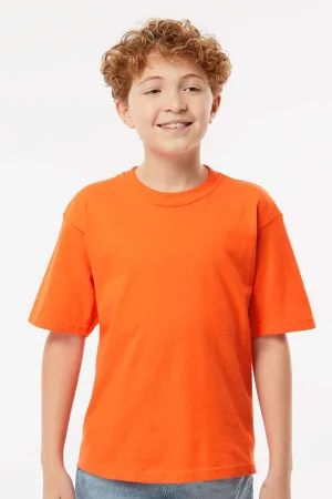 M&O Youth Gold Soft Touch Short Sleeve Crewneck T-Shirt - Orange