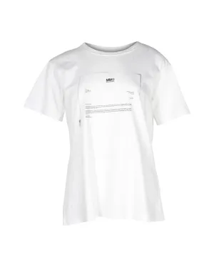 MM6 Maison Margiela T-Shirt in White Cotton
