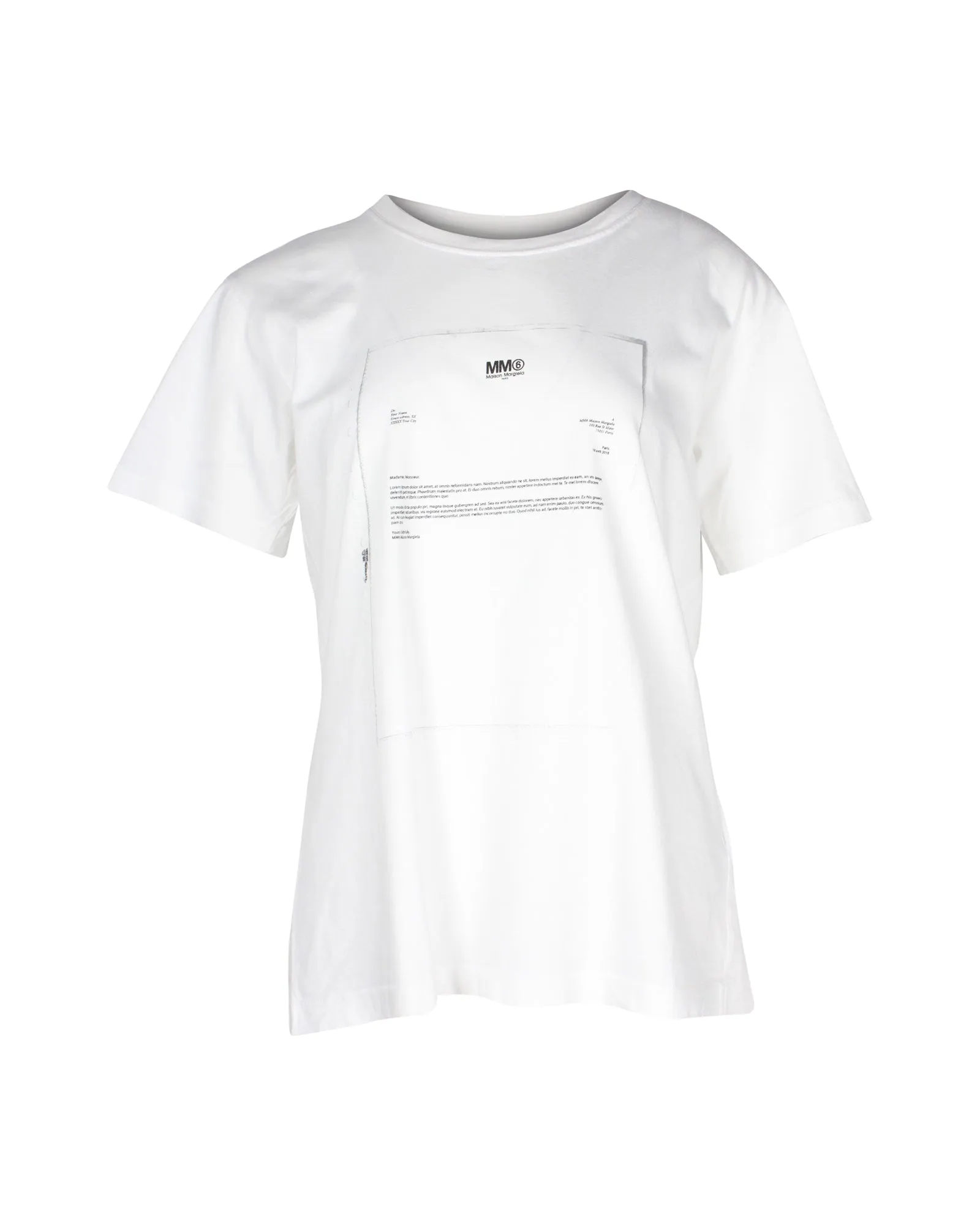 MM6 Maison Margiela T-Shirt in White Cotton