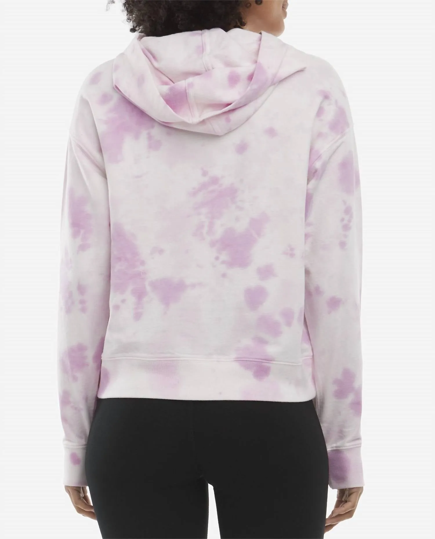 Mottled Tie Dye Hoodie In Orchid Glaze