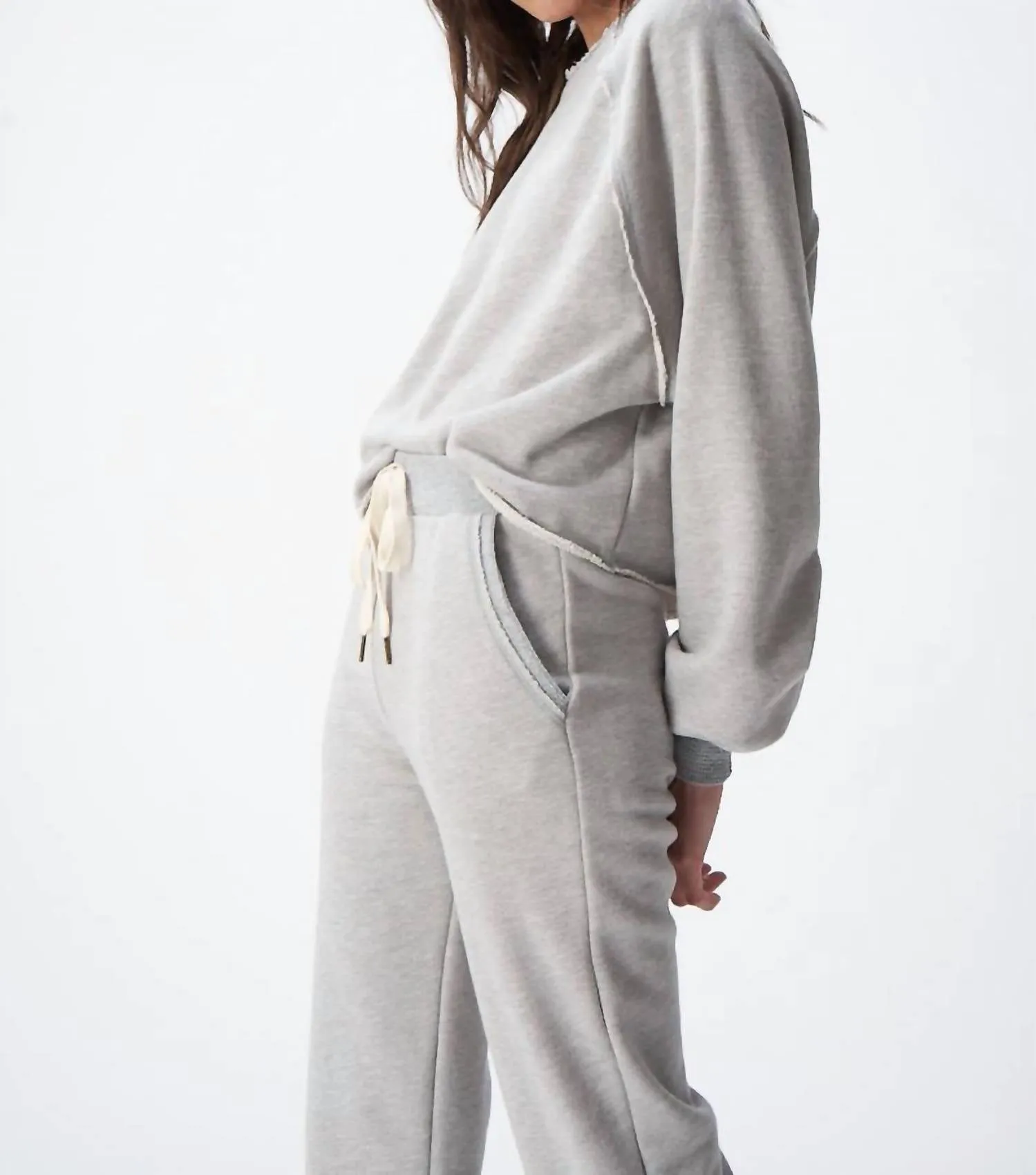 New Day Ahead Sweatshirt In Heather Grey