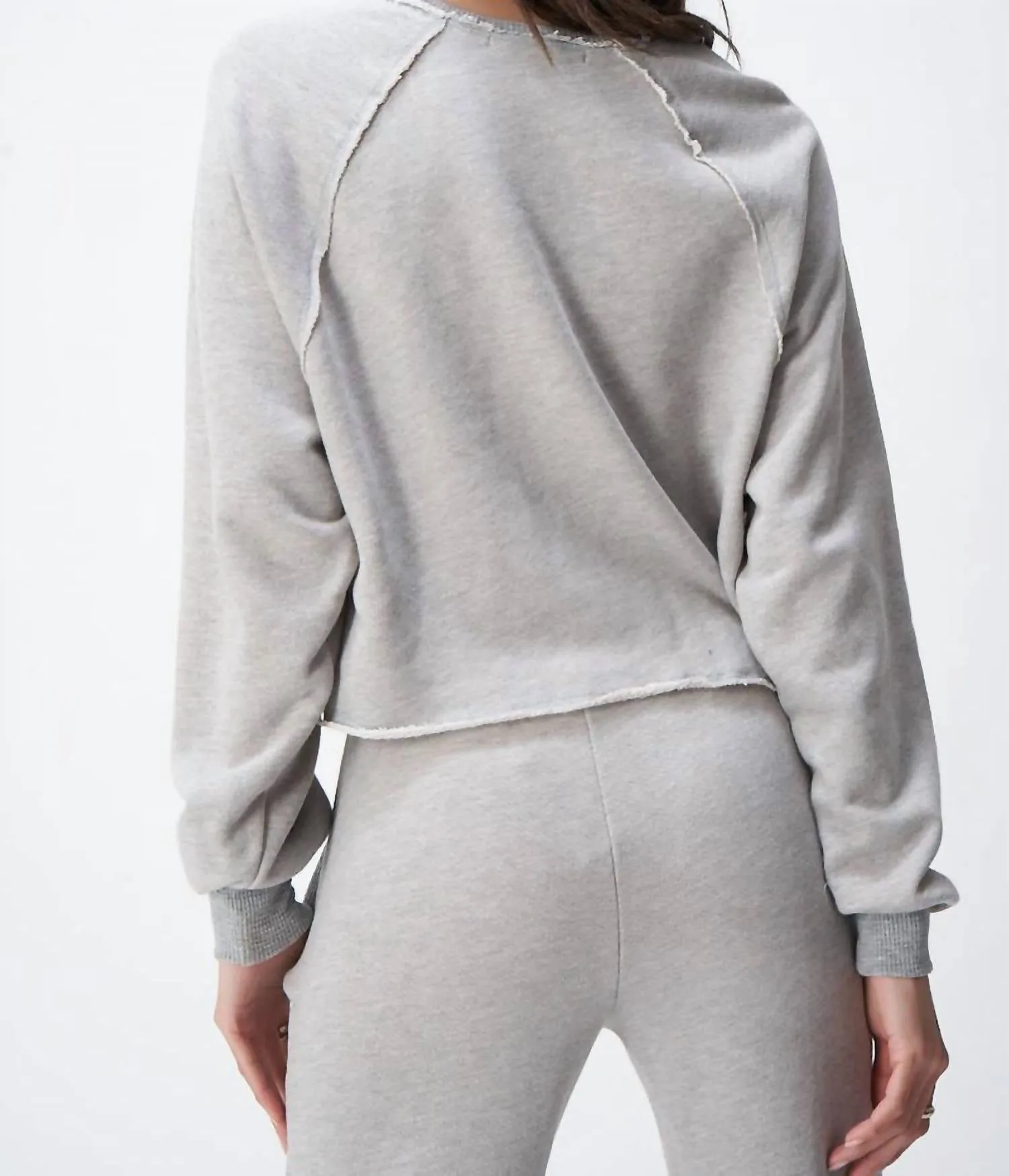 New Day Ahead Sweatshirt In Heather Grey