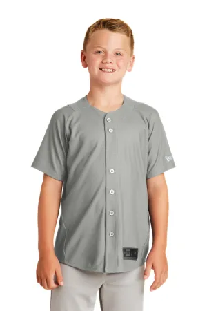 New Era Youth Diamond Era Moisture Wicking Short Sleeve Jersey - Grey