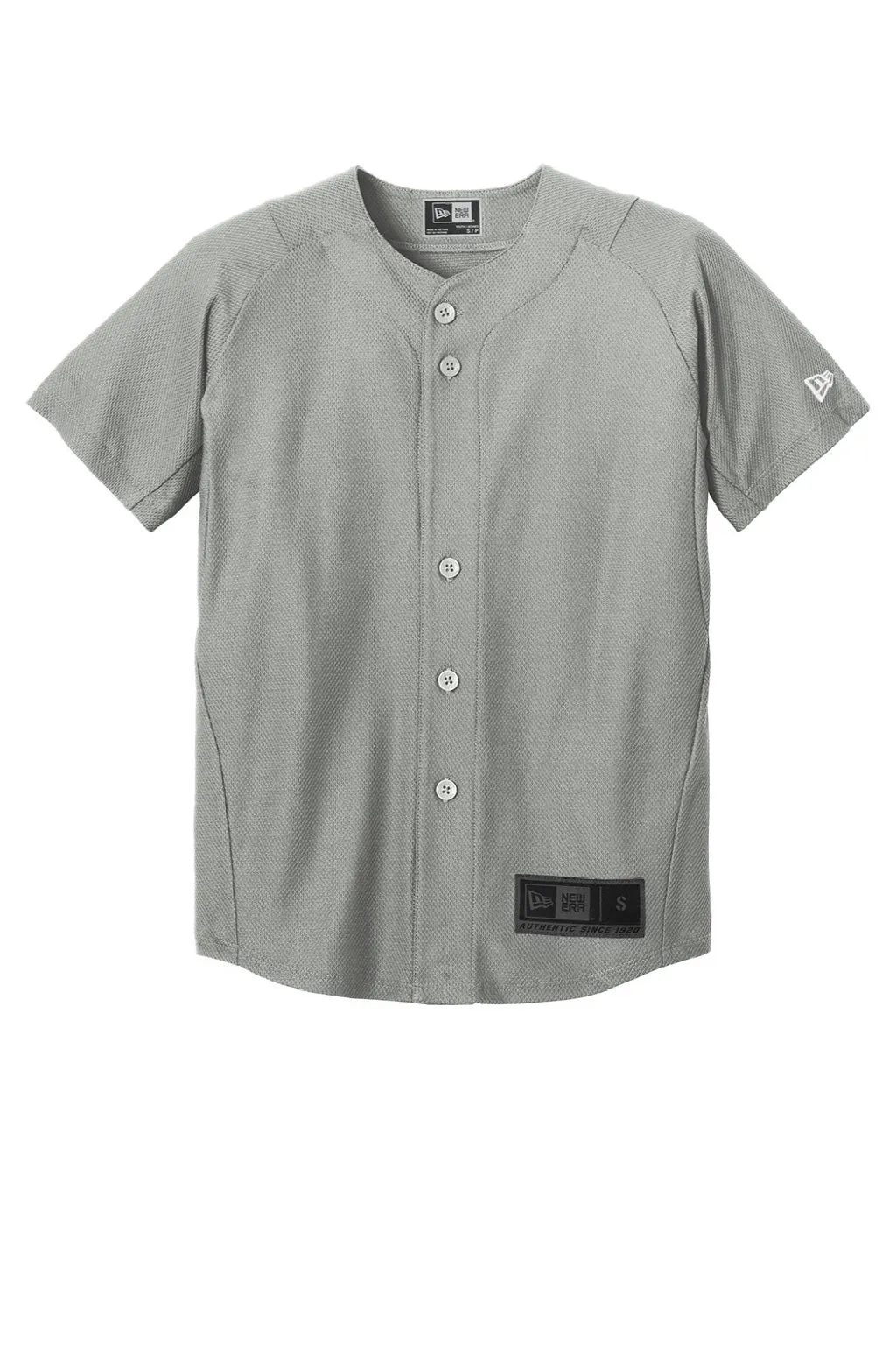 New Era Youth Diamond Era Moisture Wicking Short Sleeve Jersey - Grey
