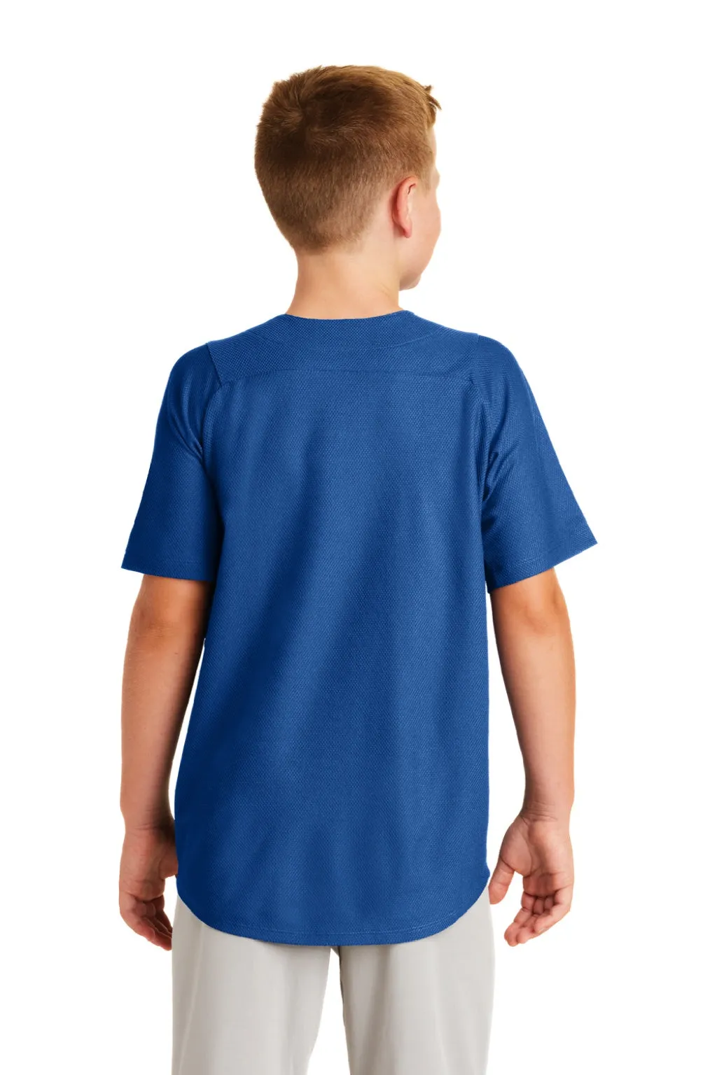 New Era Youth Diamond Era Moisture Wicking Short Sleeve Jersey - Royal Blue