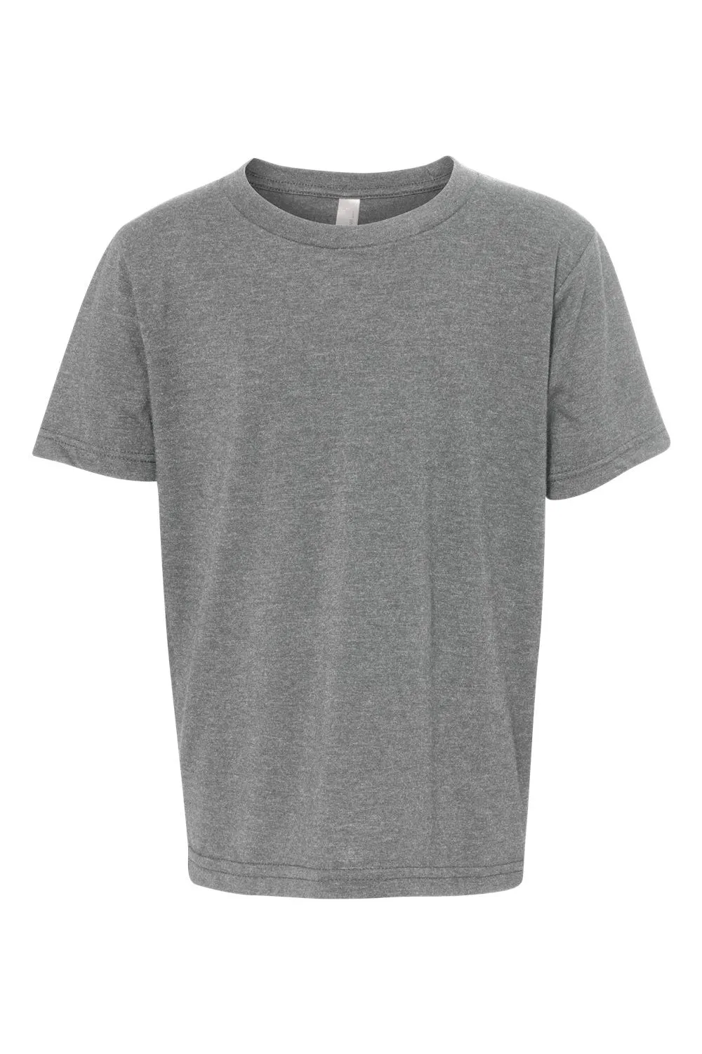 Next Level Youth CVC Jersey Short Sleeve Crewneck T-Shirt - Heather Dark Grey