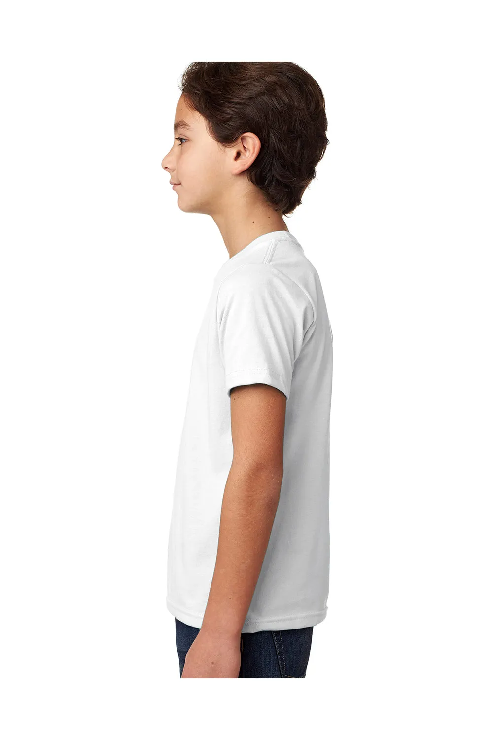 Next Level Youth CVC Jersey Short Sleeve Crewneck T-Shirt - White