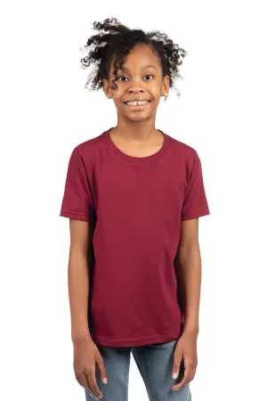 Next Level Youth Fine Jersey Short Sleeve Crewneck T-Shirt - Cardinal Red