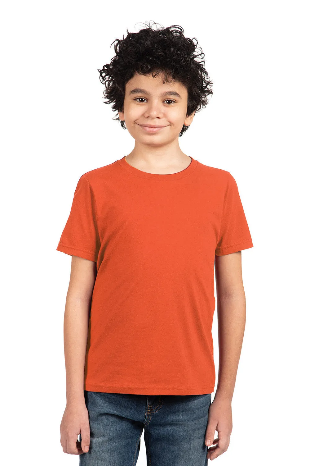 Next Level Youth Fine Jersey Short Sleeve Crewneck T-Shirt - Classic Orange