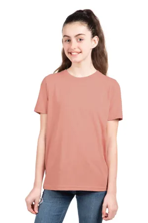 Next Level Youth Fine Jersey Short Sleeve Crewneck T-Shirt - Desert Pink