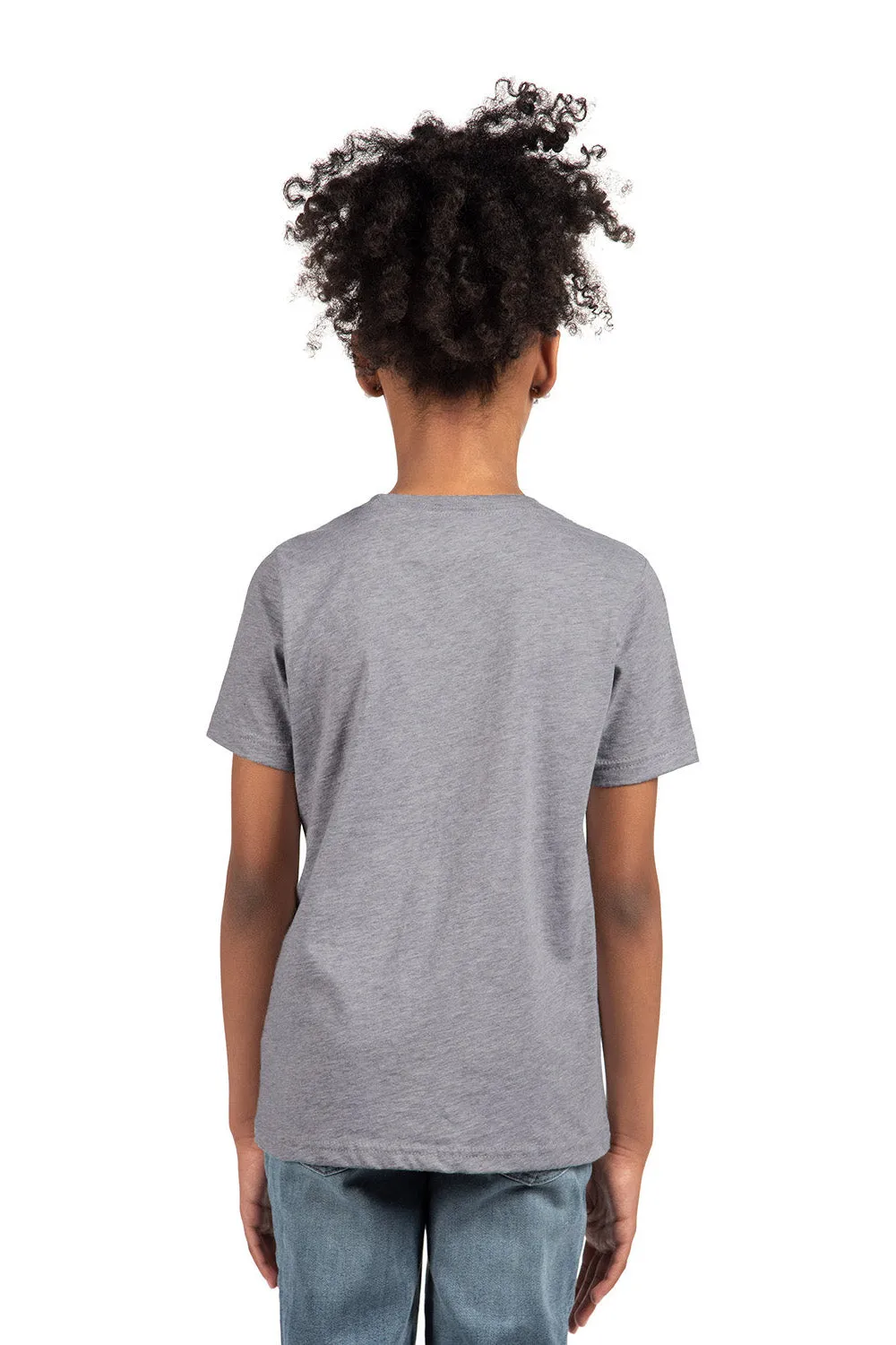 Next Level Youth Fine Jersey Short Sleeve Crewneck T-Shirt - Heather Grey