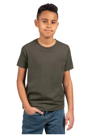 Next Level Youth Fine Jersey Short Sleeve Crewneck T-Shirt - Heavy Metal Grey