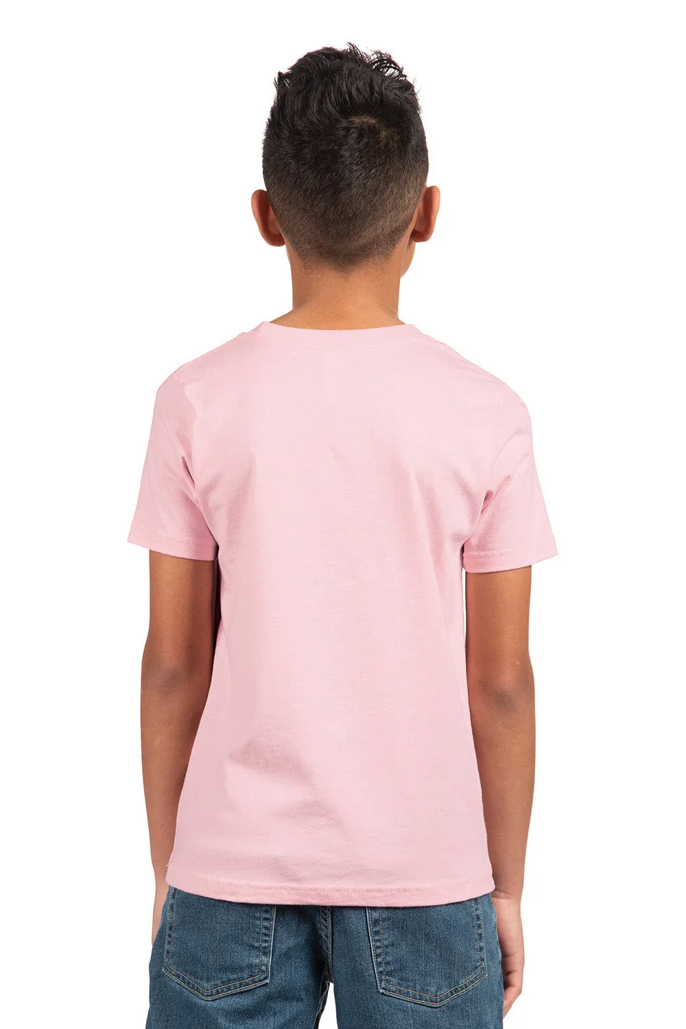 Next Level Youth Fine Jersey Short Sleeve Crewneck T-Shirt - Light Pink