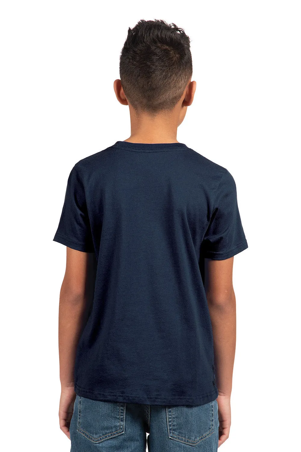 Next Level Youth Fine Jersey Short Sleeve Crewneck T-Shirt - Midnight Navy Blue