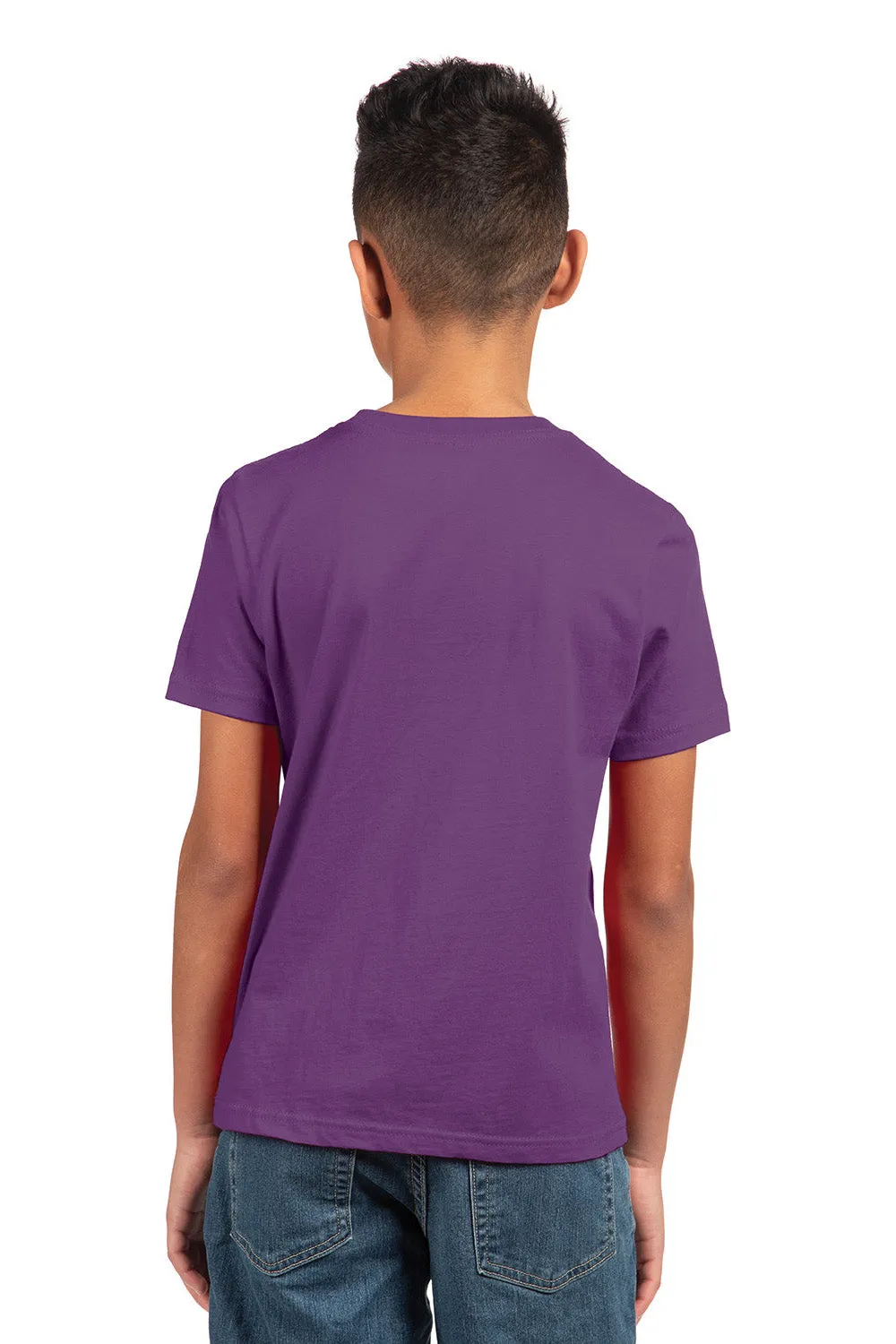 Next Level Youth Fine Jersey Short Sleeve Crewneck T-Shirt - Purple Rush